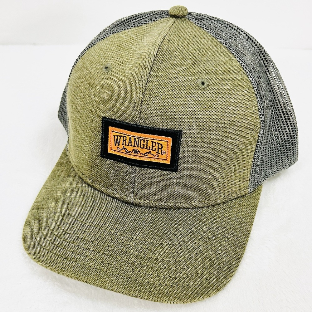 Wrangler Western Workwear Trucker Hat Cap Snapback Adjustable Green Outdoors
